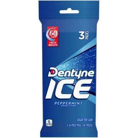 DENTYNE Dentyne Ice Gum Peppermint Sugar Free 16 Pieces, PK60 31256